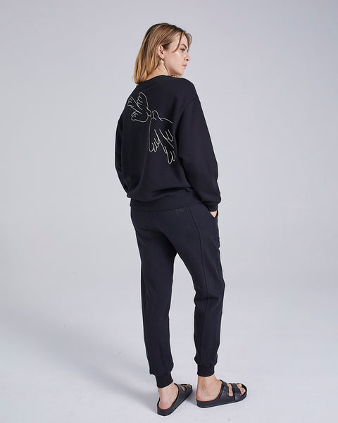 Love Doves Embroidered Sweatshirt