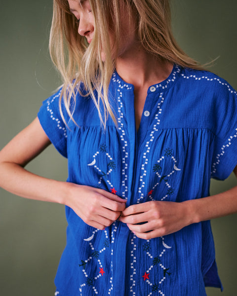 Coves Embroidered Top