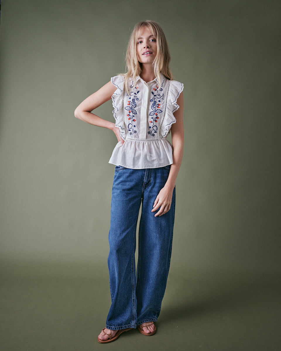 Wild Strawberry Frill Blouse