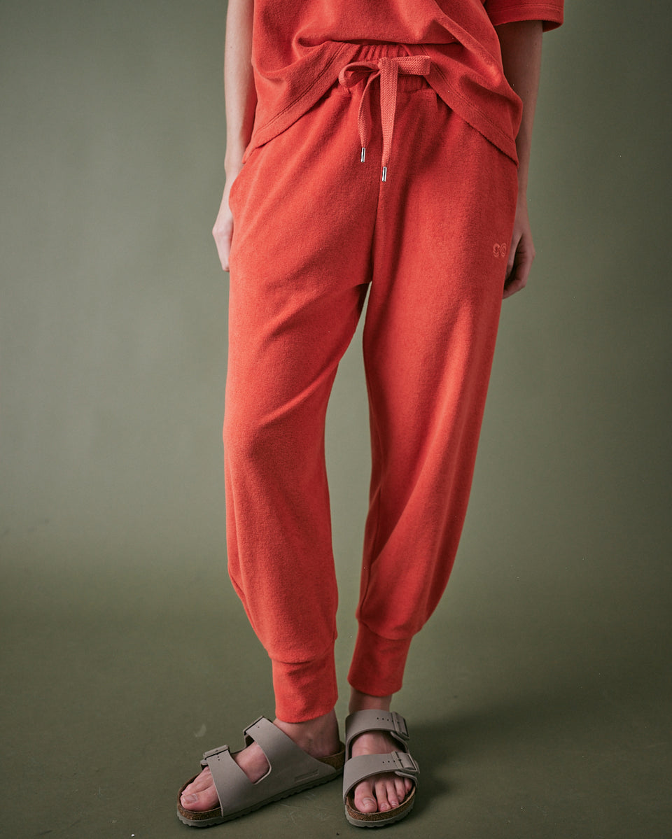 Sea Coral Towelling Jogger