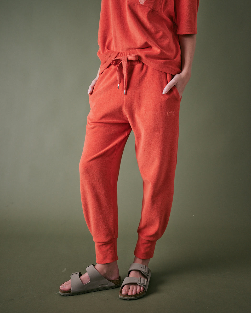 Sea Coral Towelling Jogger