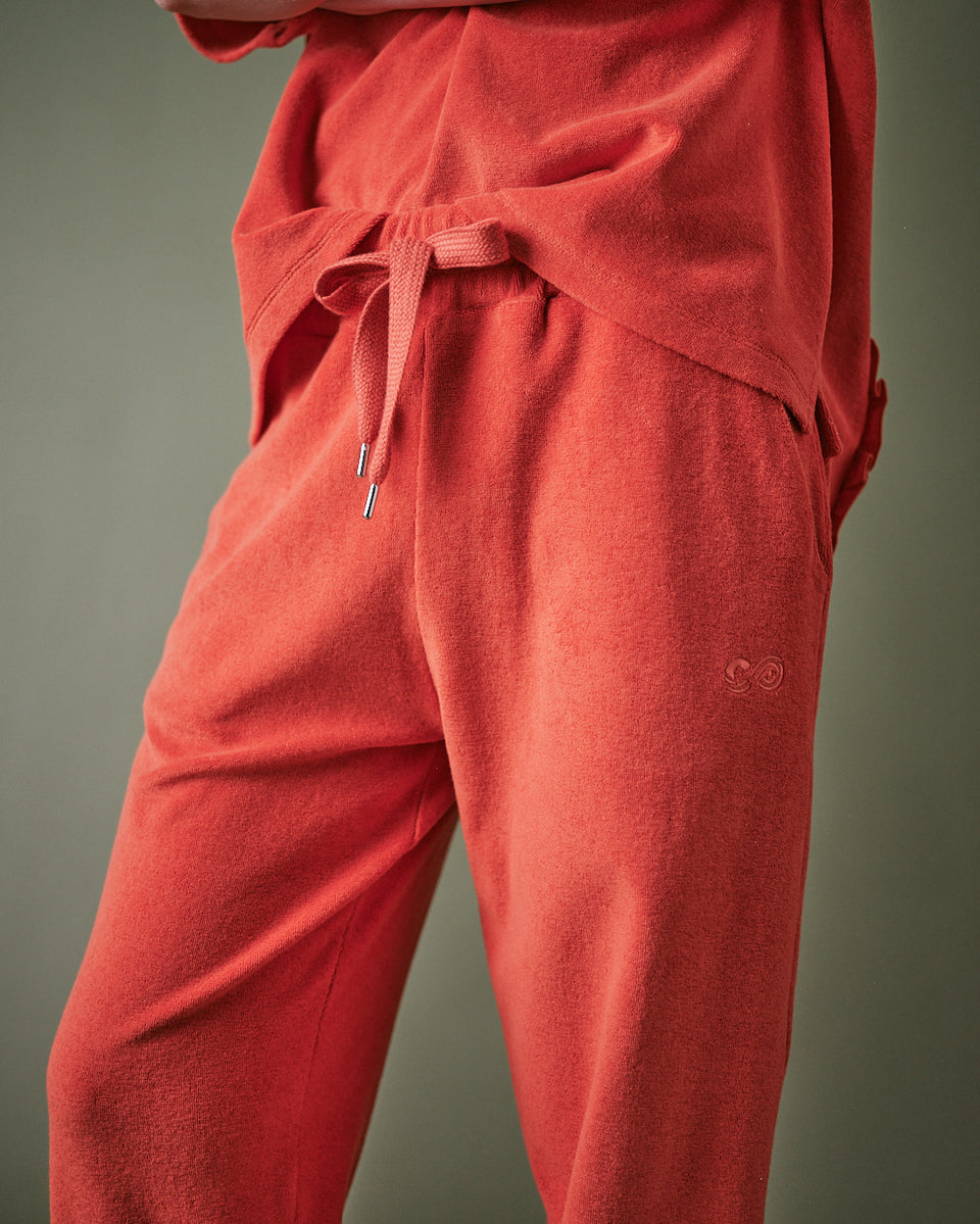 Sea Coral Towelling Jogger