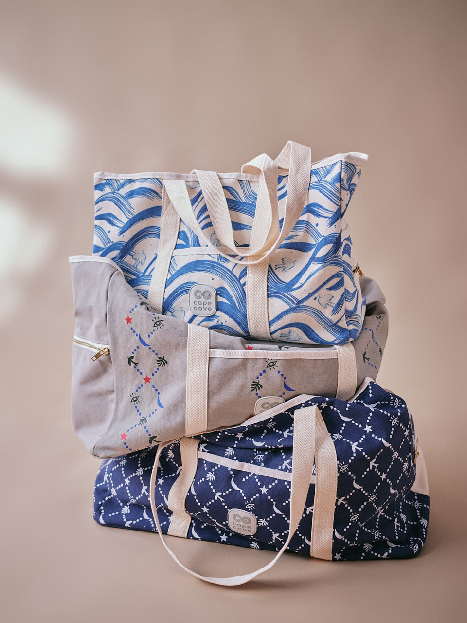 Large Navy Coves Bag