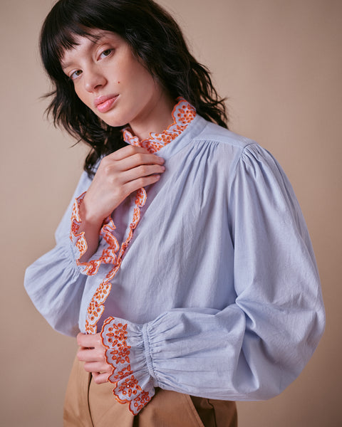 Jewel Trim Blouse