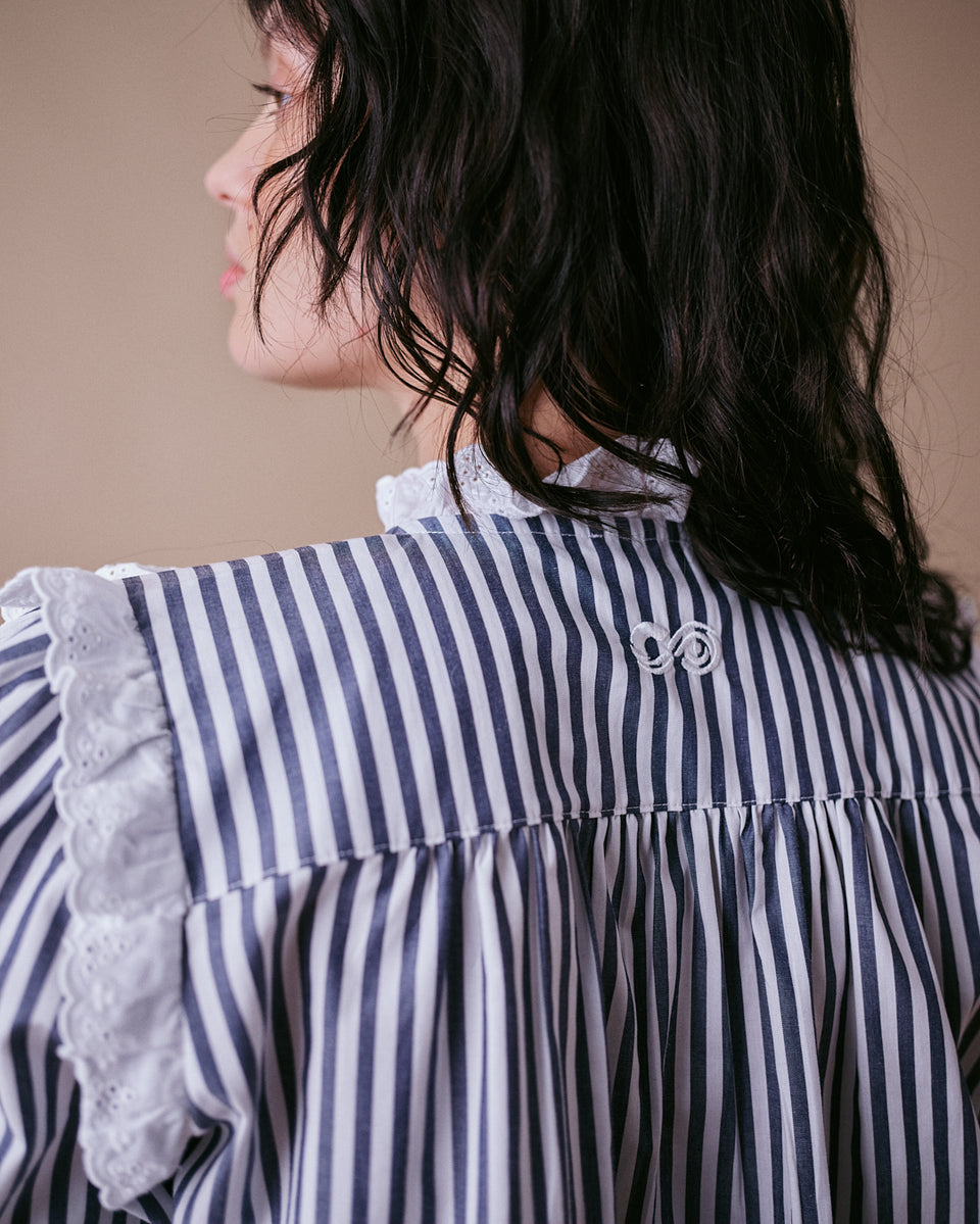 Lace and Stripe Shirt