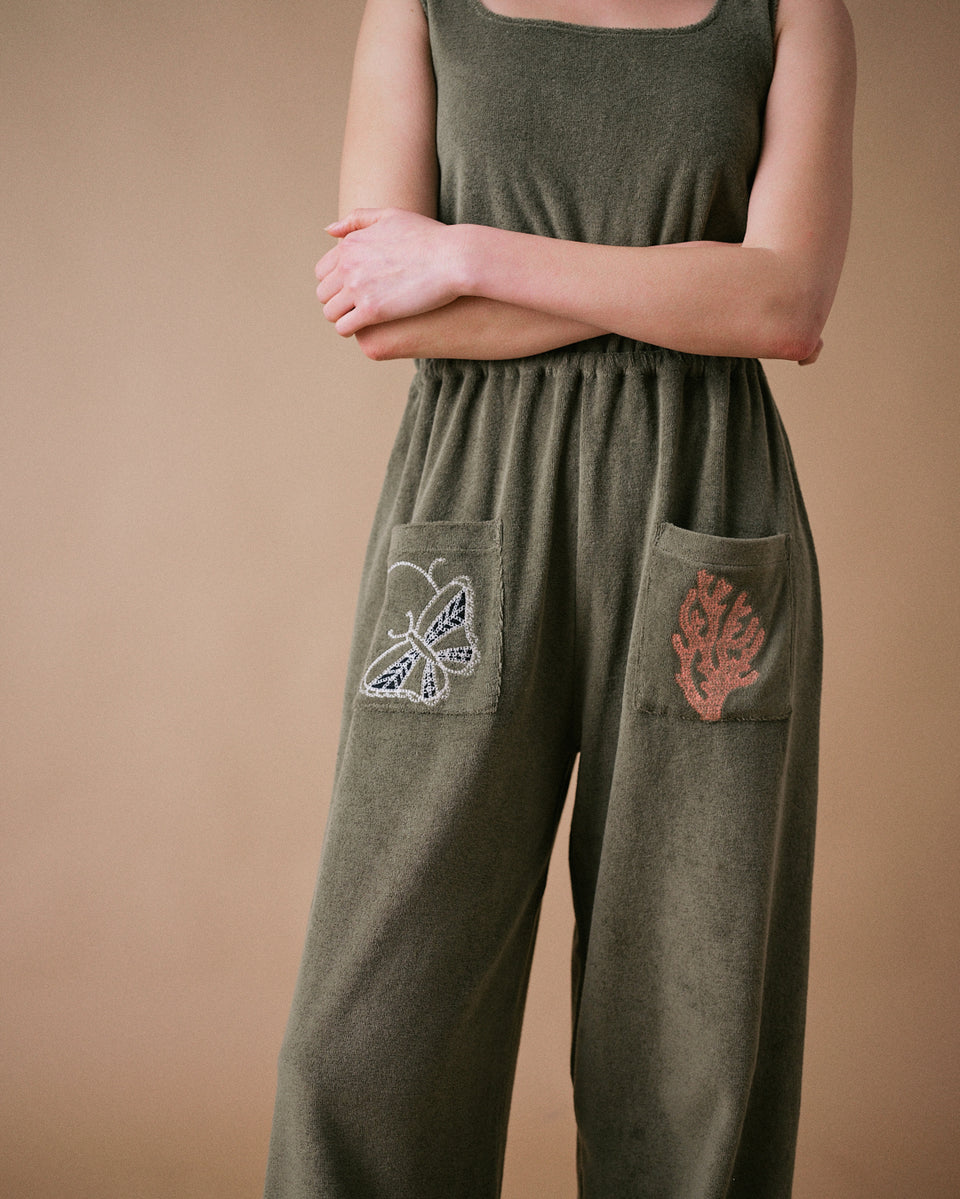 Sea Coral Towelling Jumpsuit