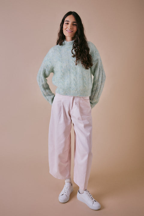 Hari High Neck Italian Cable Jumper