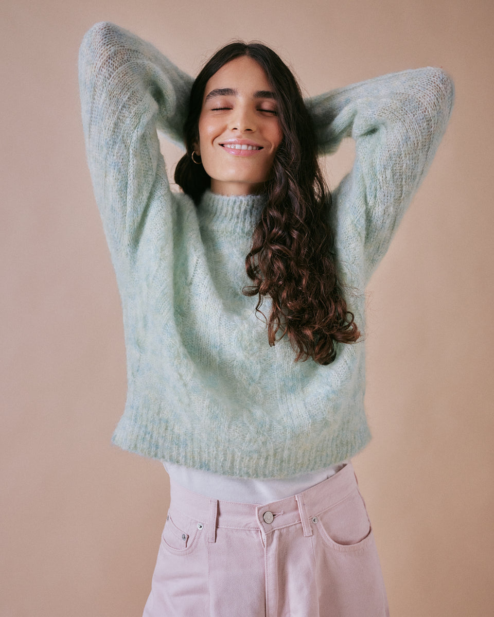 Hari High Neck Italian Cable Jumper