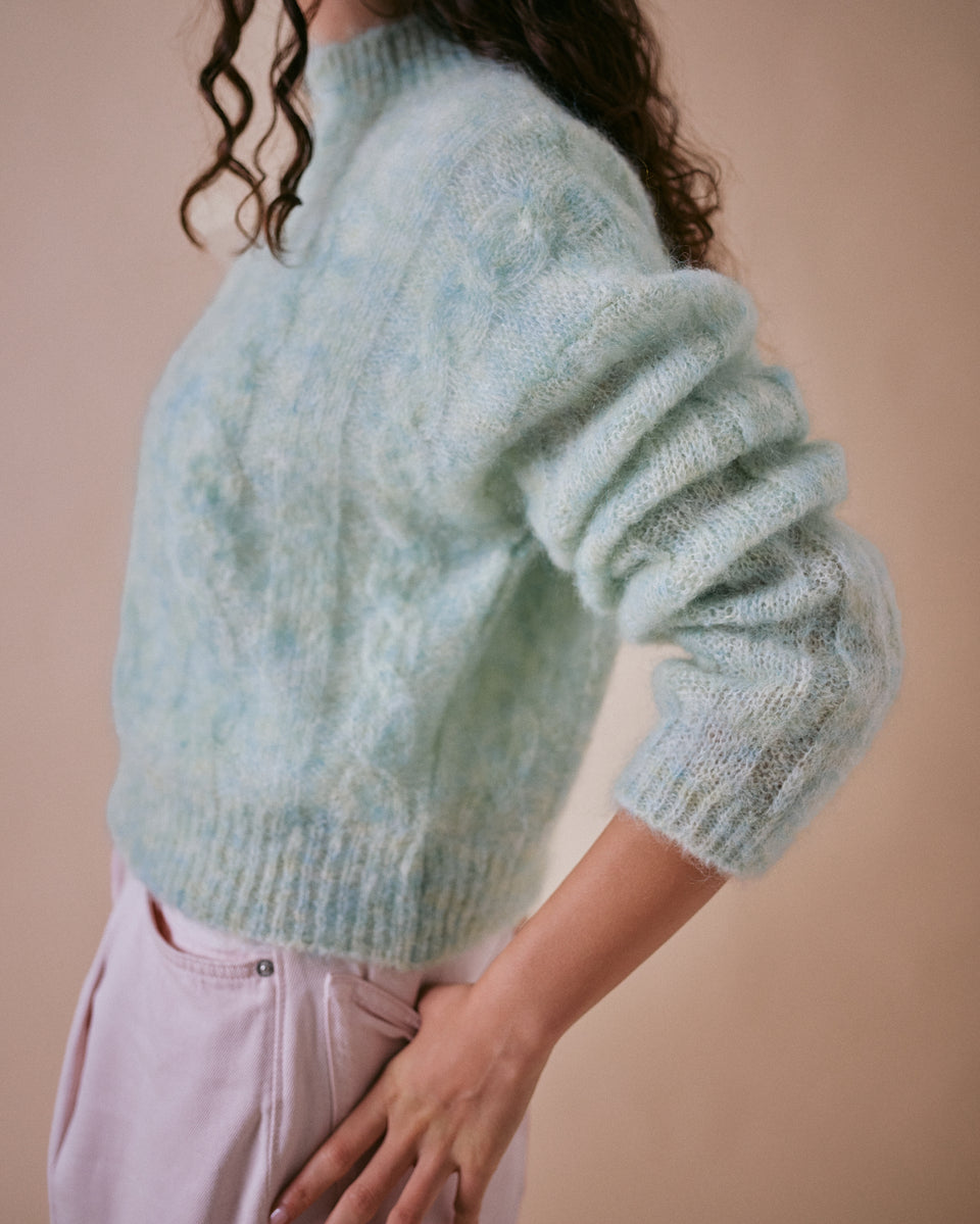 Hari High Neck Italian Cable Jumper