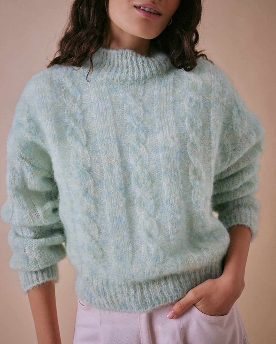 Hari High Neck Italian Cable Jumper