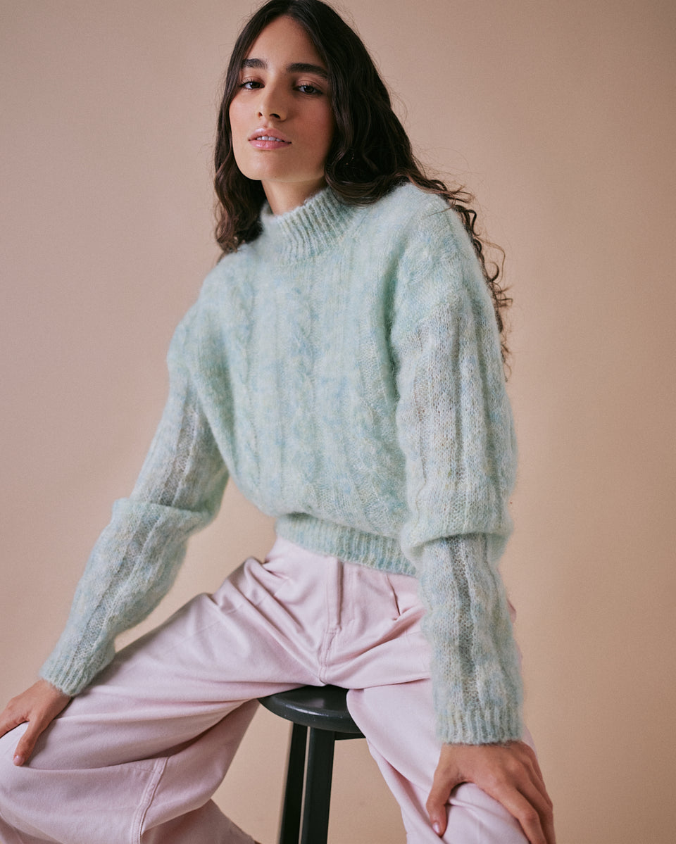Hari High Neck Italian Cable Jumper