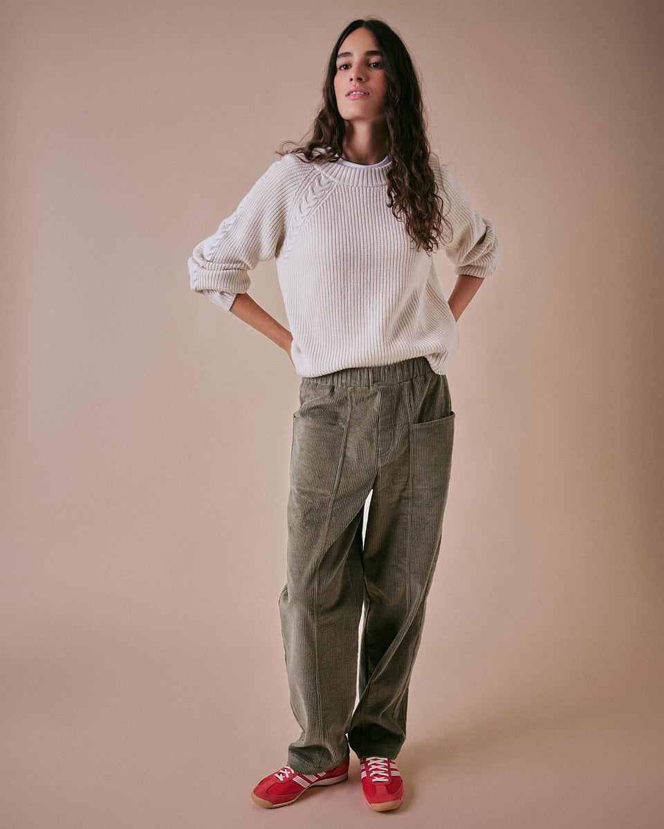 Cord Barrel Leg Trouser