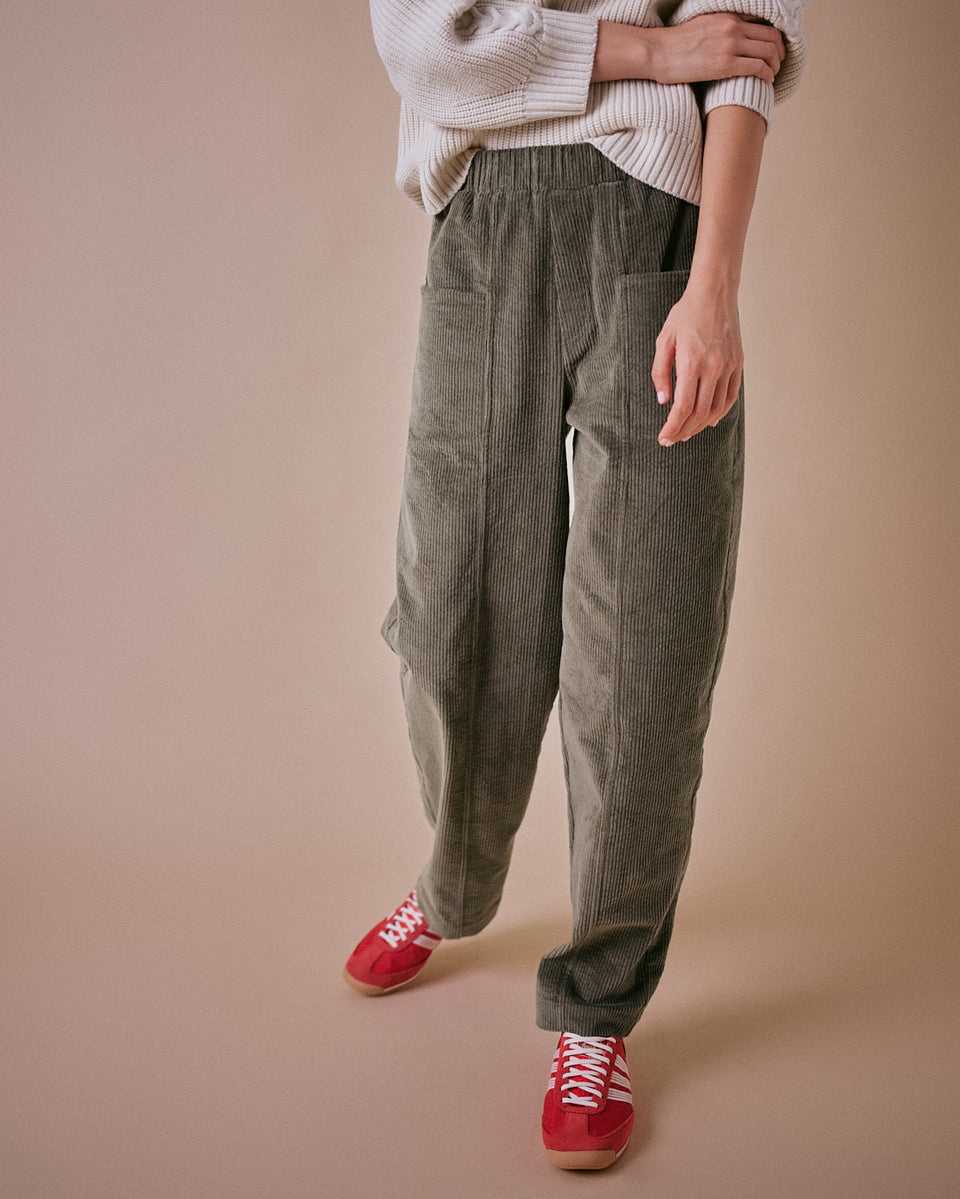 Cord Barrel Leg Trouser