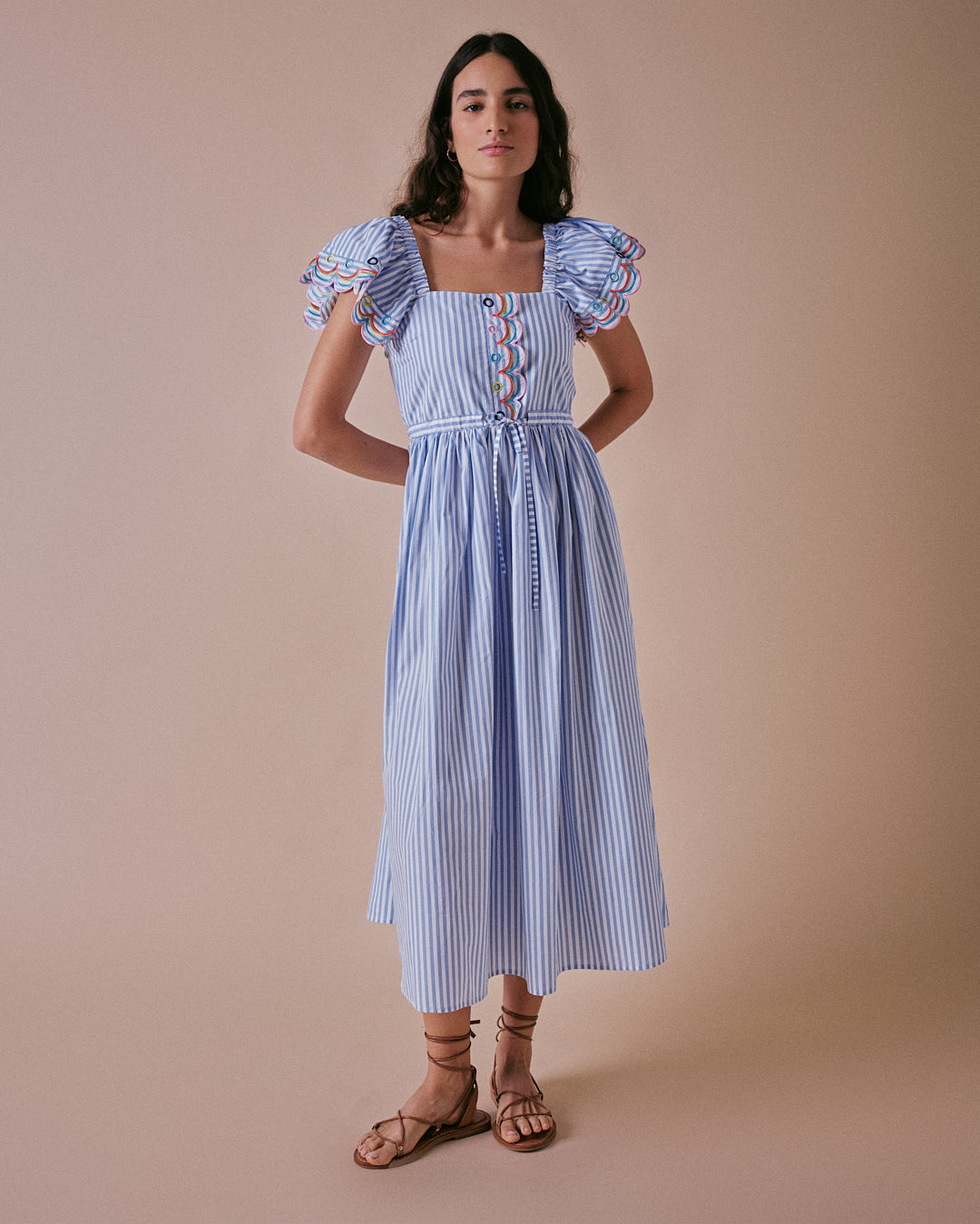 ワンピース chilaubeblanc Narrow line Cape Dress Narrow line Cape Dress – L'AUBE BLANC