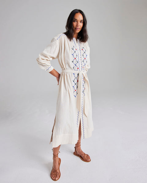 Coves Embroidered Dress