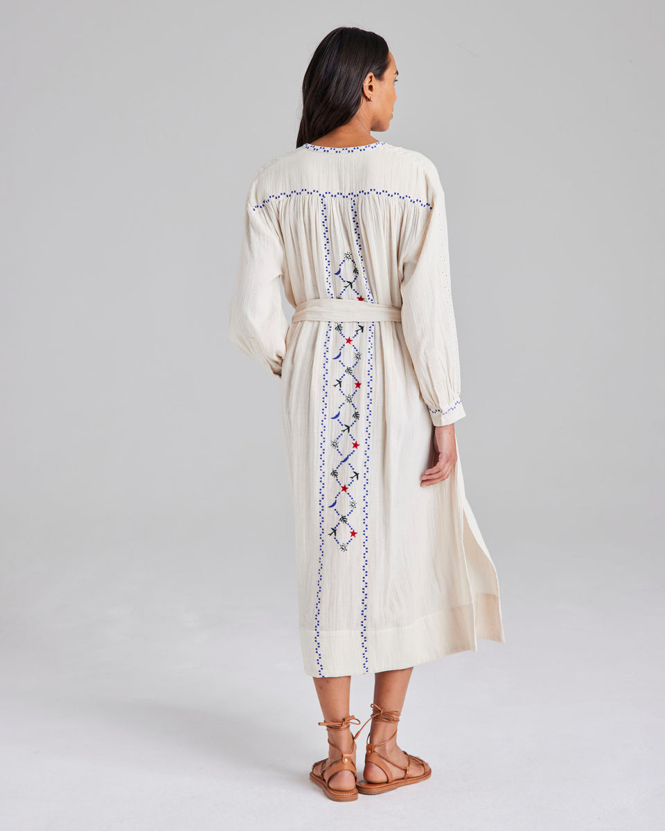 Coves Embroidered Dress