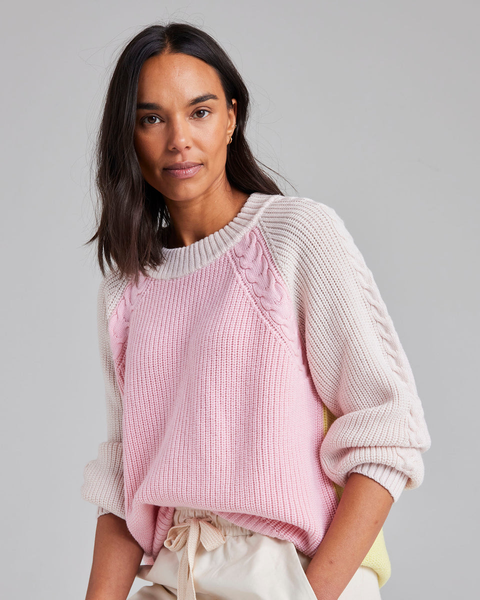 Dawn Contrast Italian Merino Sweater