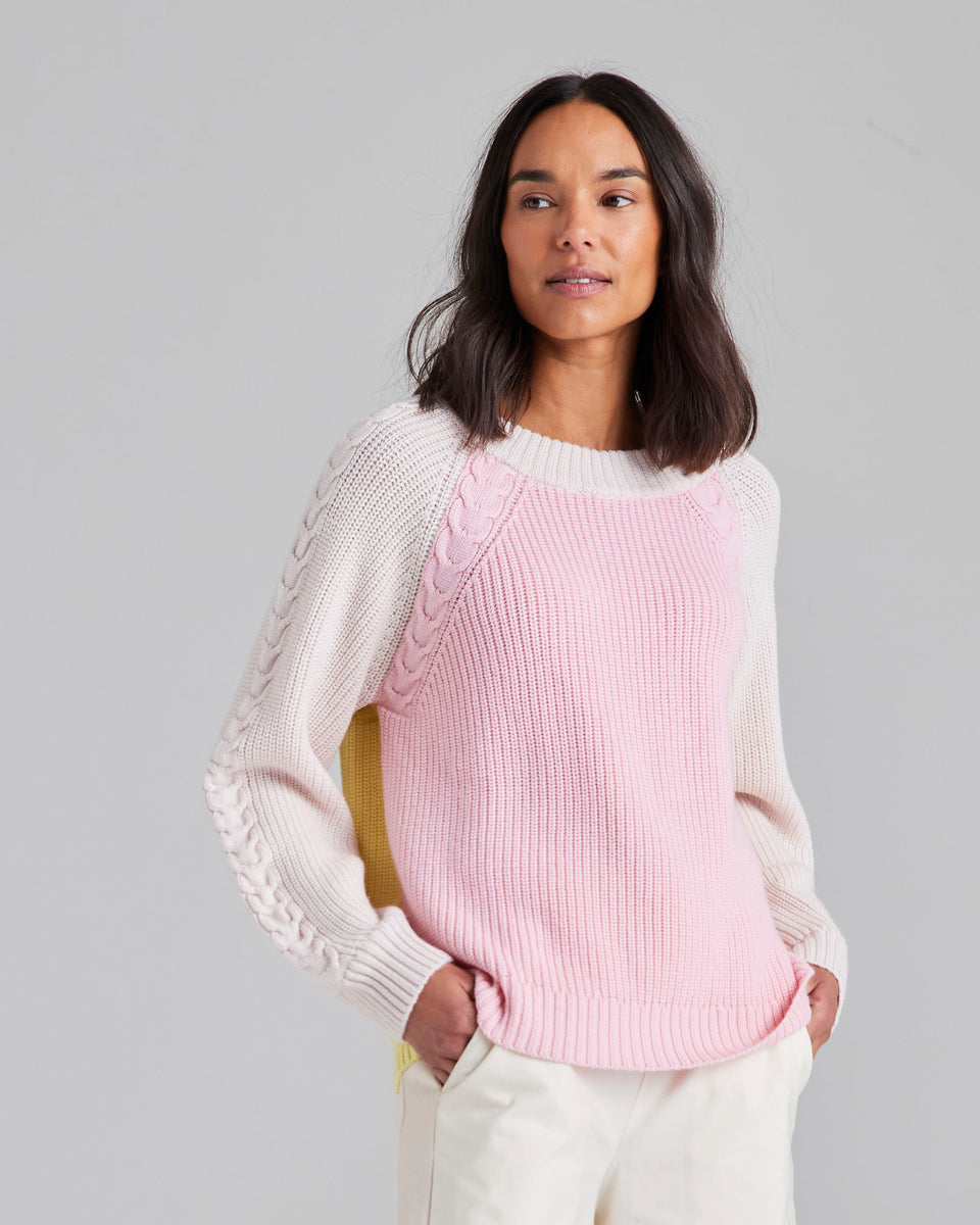 Dawn Contrast Italian Merino Sweater