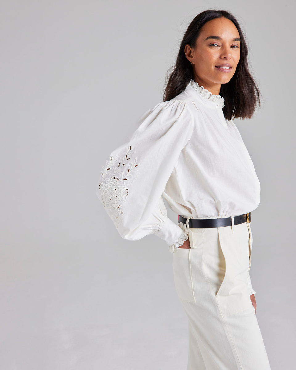 Carla Cotton Embroidered Blouse