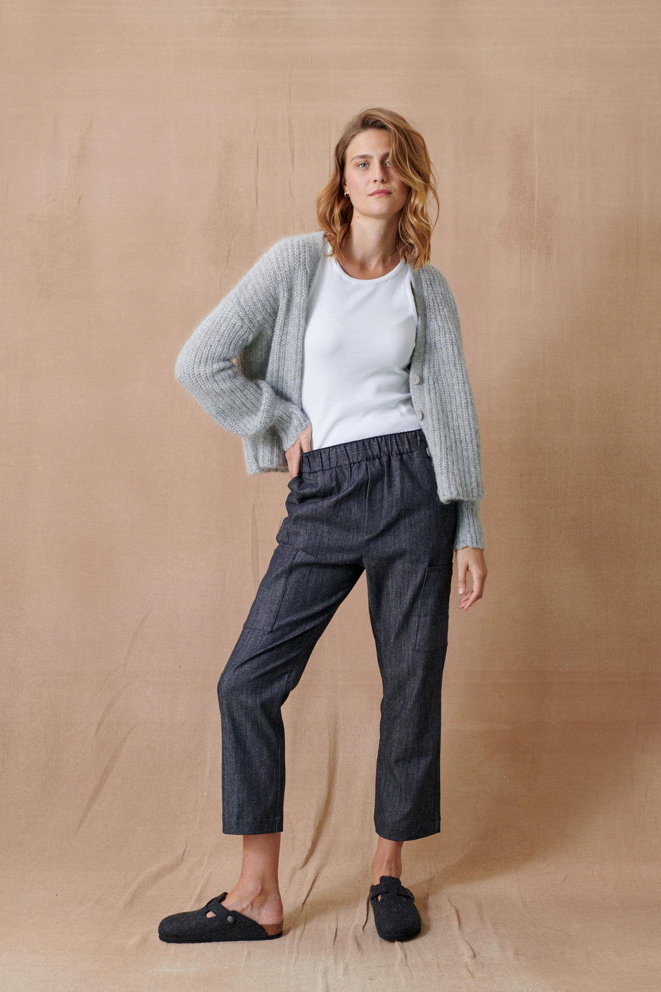 Grey Sirena Italian Textured Cardigan