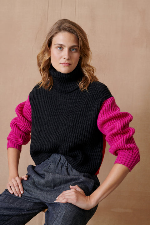 Mari Italian Merino Roll Neck