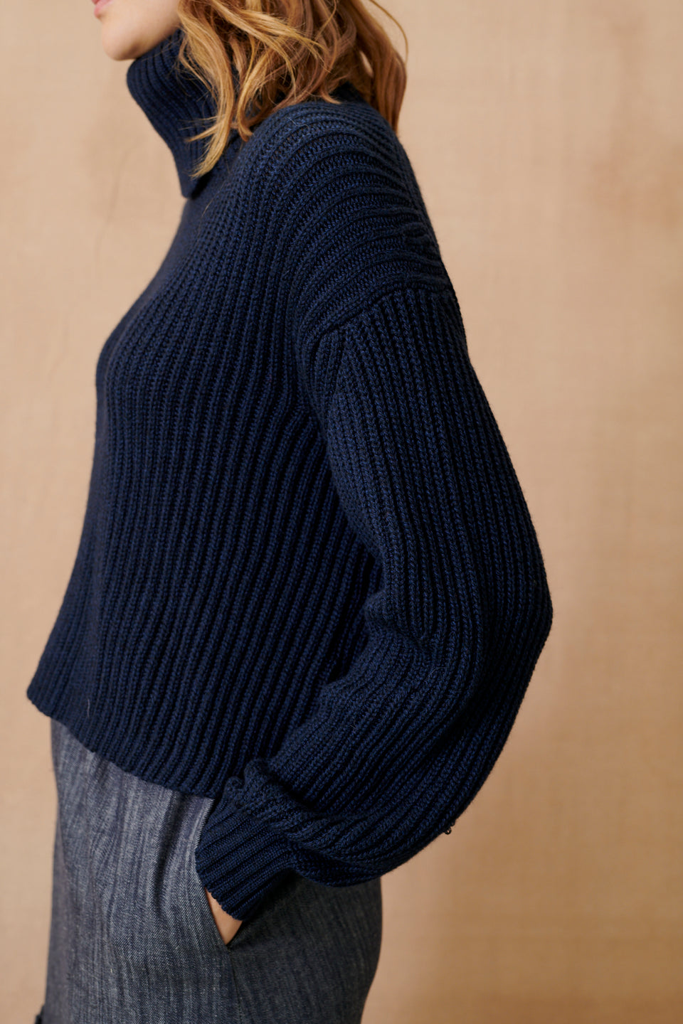 Mari Italian Merino Roll Neck