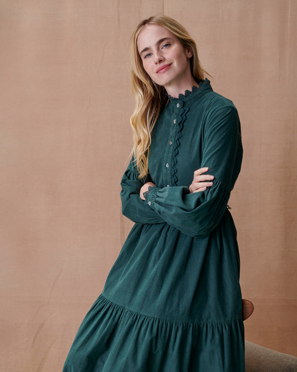 Cord Crochet Lace Trim Dress