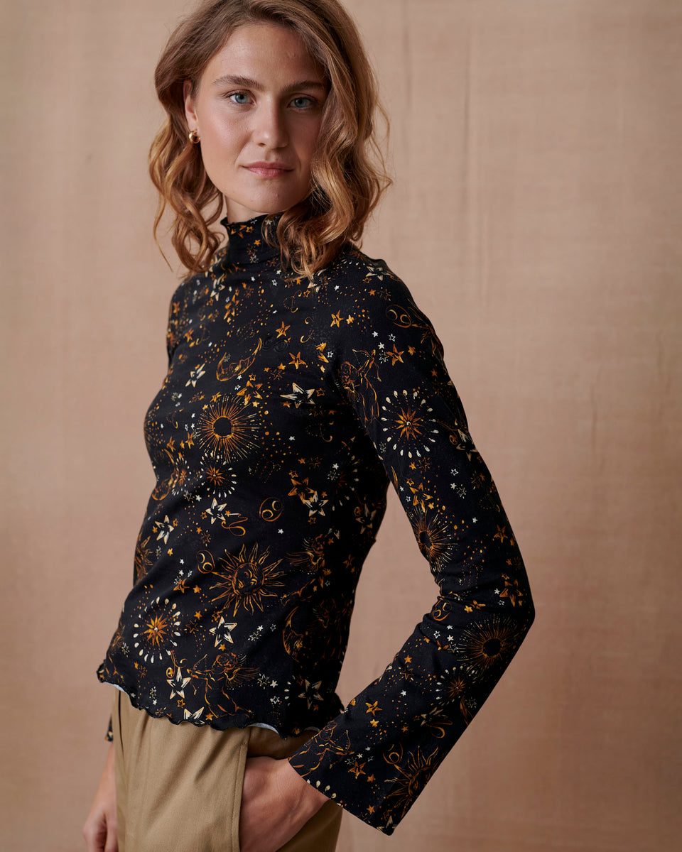 Constellation Print Jersey Top