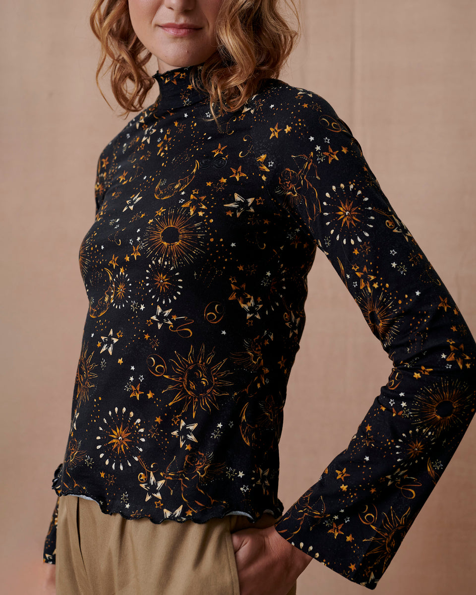 Constellation Print Jersey Top