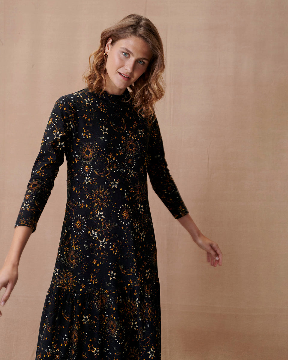 Constellation Print Jersey Dress