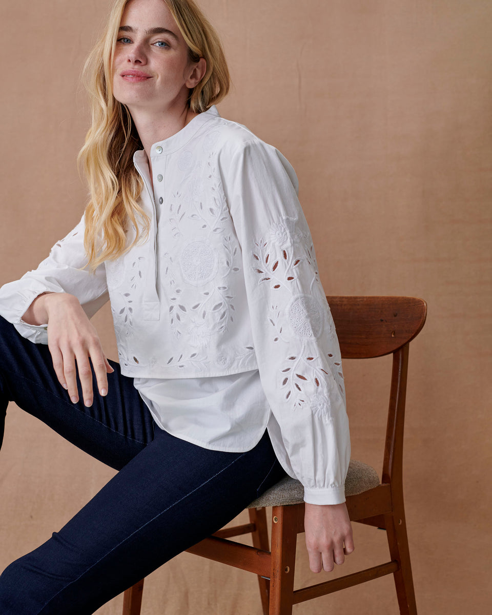Pomegranate Double Layer Blouse