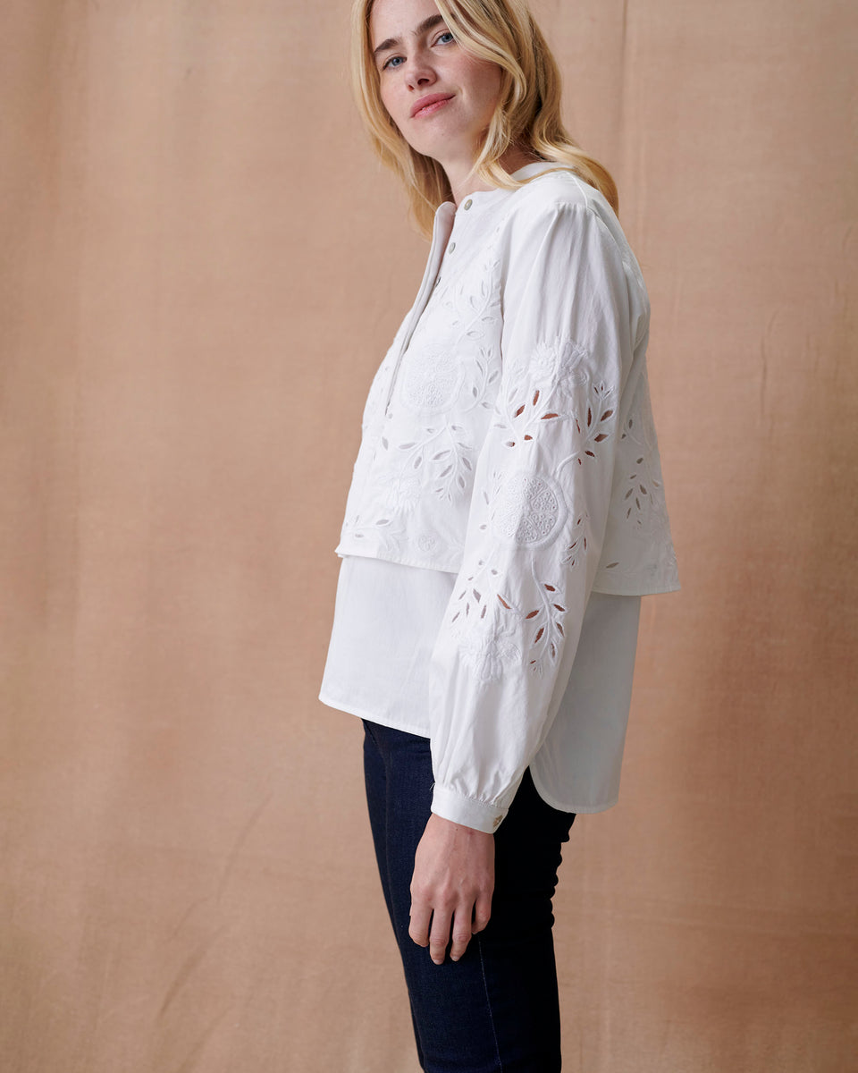 Pomegranate Double Layer Blouse