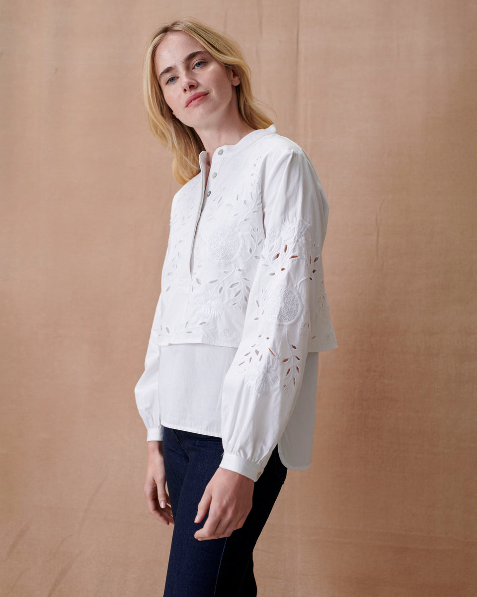 Pomegranate Double Layer Blouse