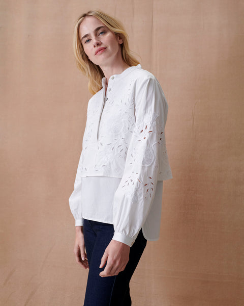 Pomegranate Double Layer Blouse