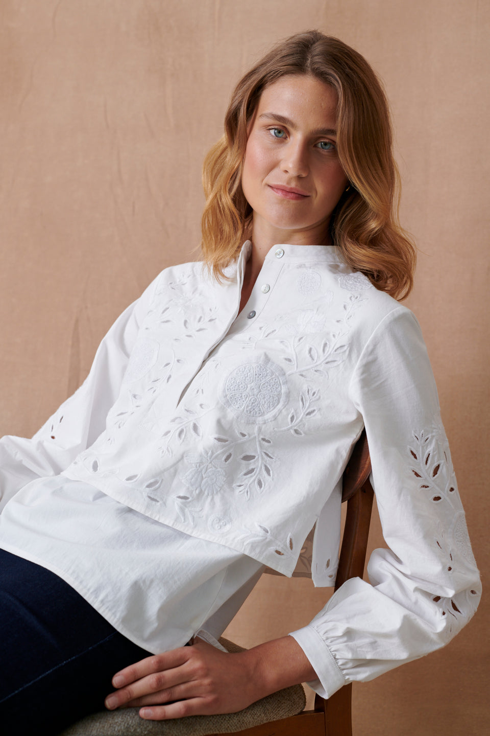 Pomegranate Double Layer Blouse