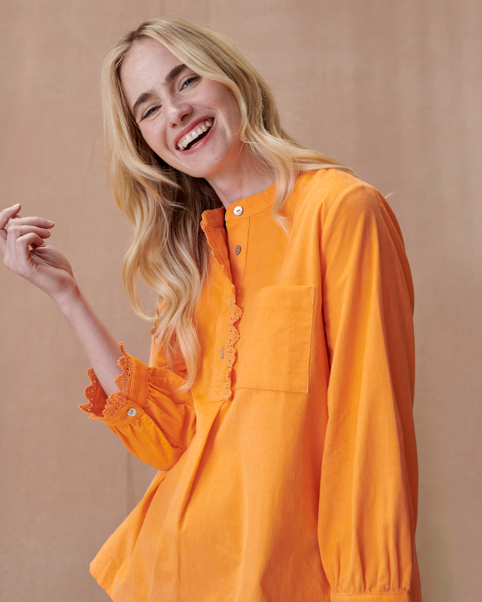 Apricot Crochet Lace Cord Blouse