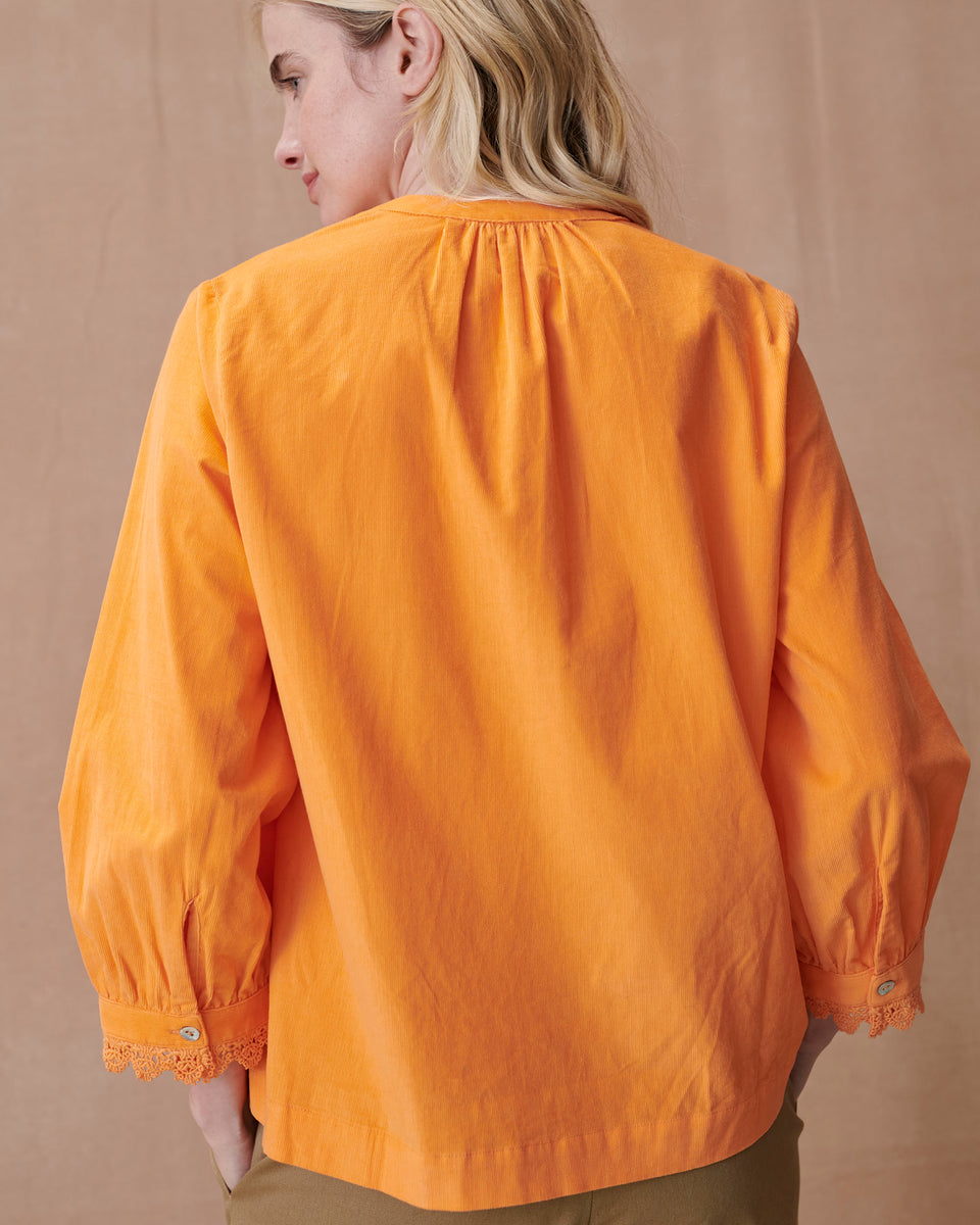 Apricot Crochet Lace Cord Blouse