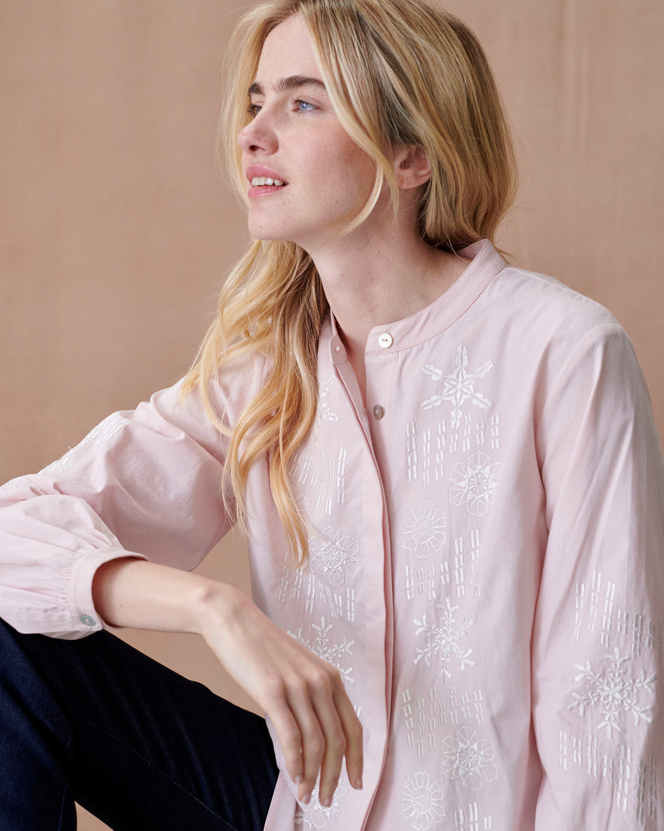 Embroidered Star & Snowflake Blouse