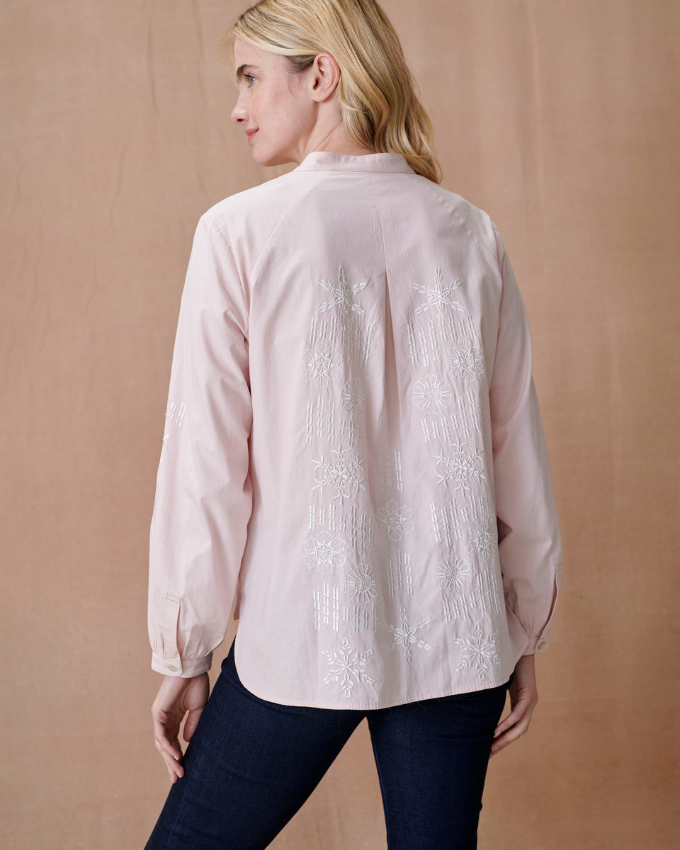 Embroidered Star & Snowflake Blouse