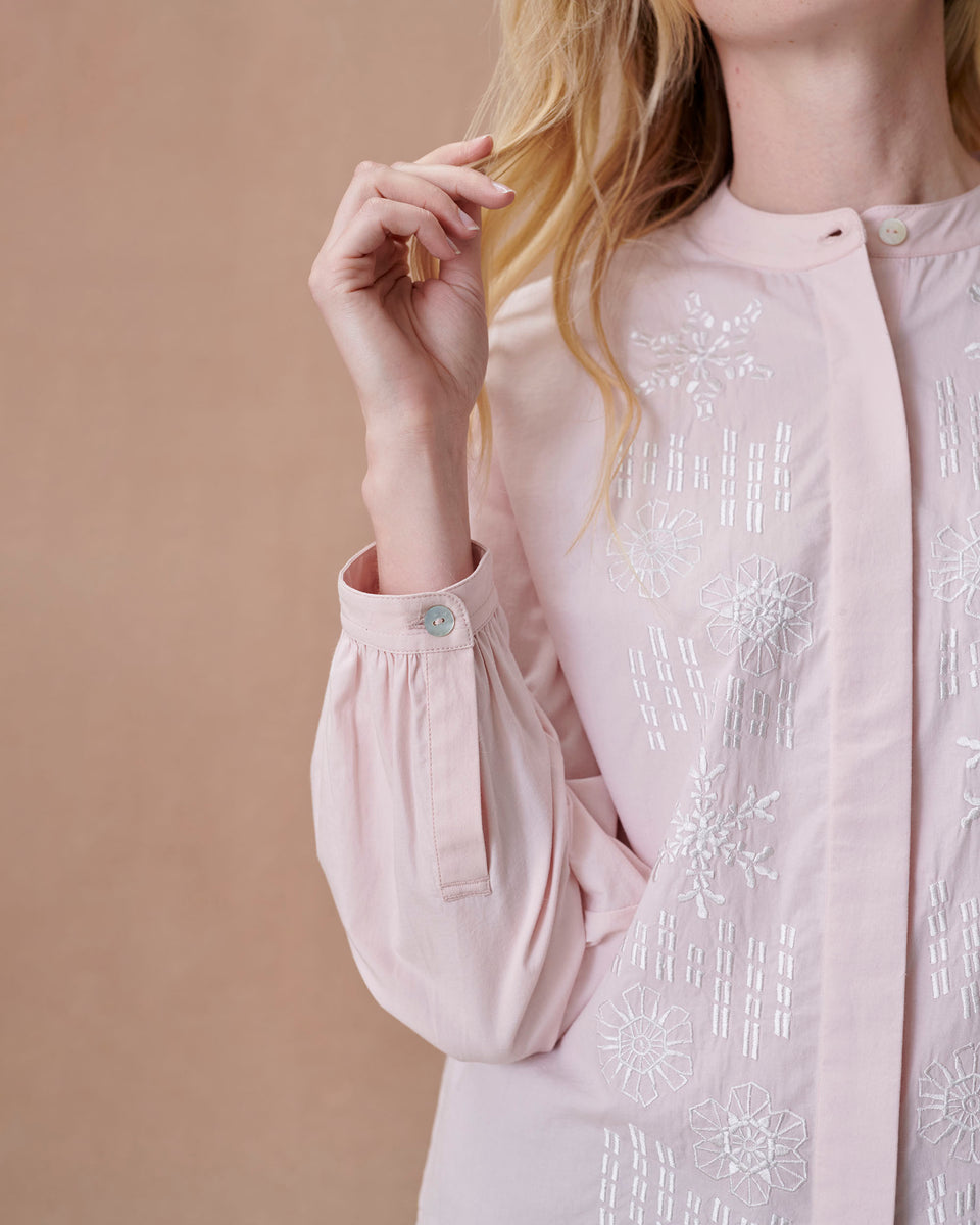 Embroidered Star & Snowflake Blouse