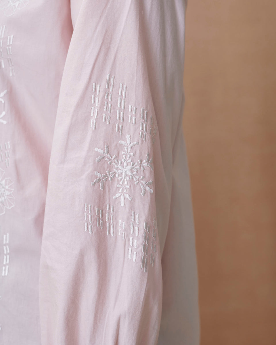 Embroidered Star & Snowflake Blouse