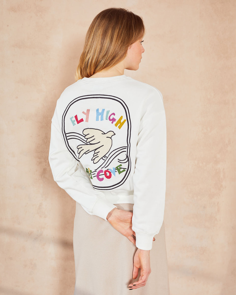 Fly High Embroidered Sweatshirt