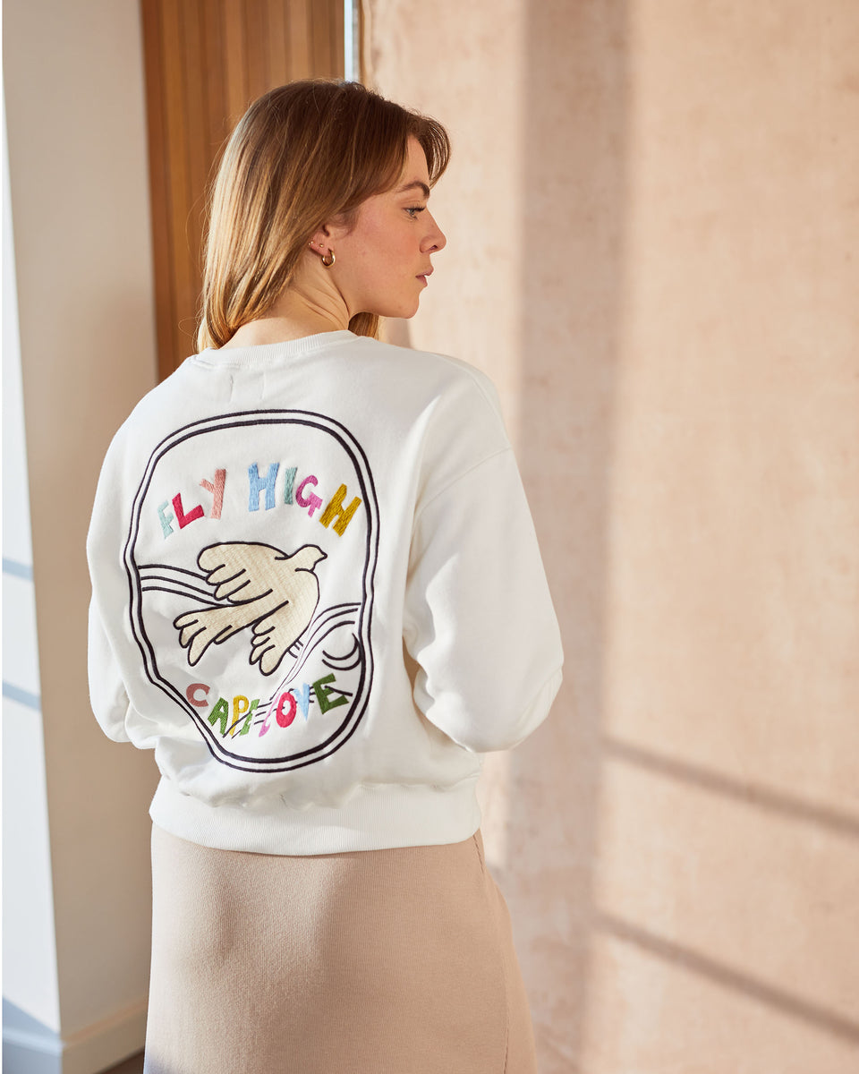 Fly High Embroidered Sweatshirt