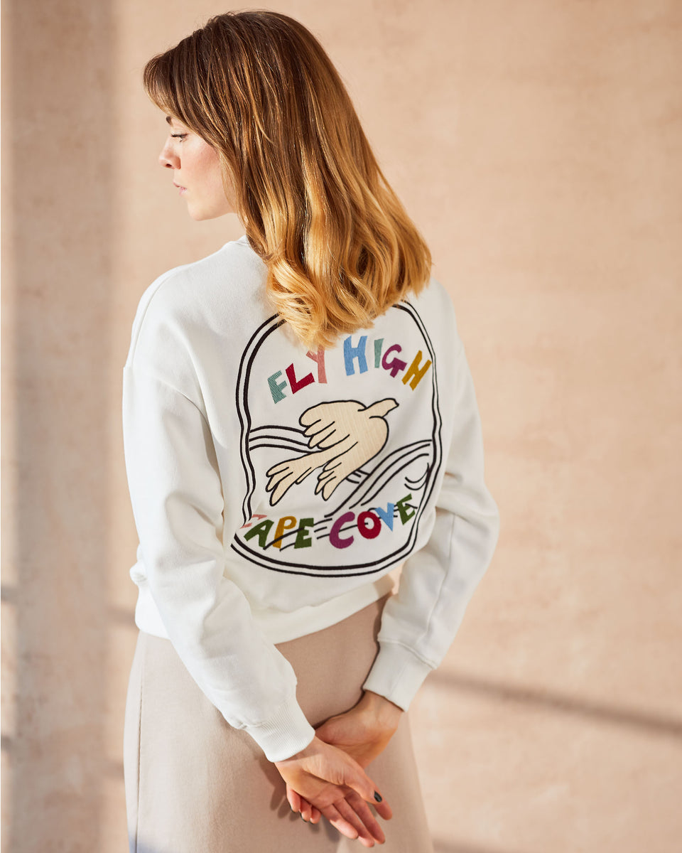 Fly High Embroidered Sweatshirt