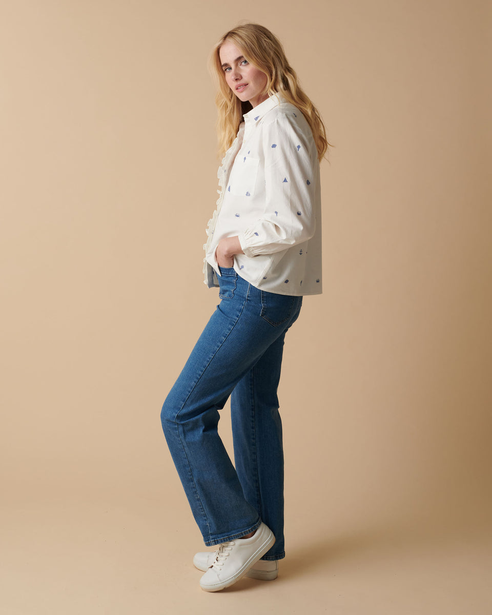 Sail Away Embroidered Blouse