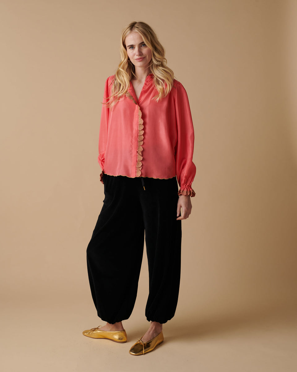 Cove Silk Embroidered Blouse