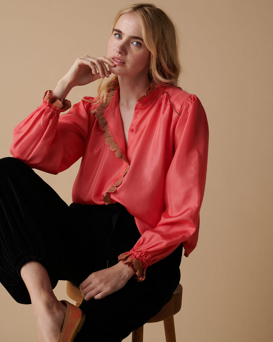 Cove Silk Embroidered Blouse