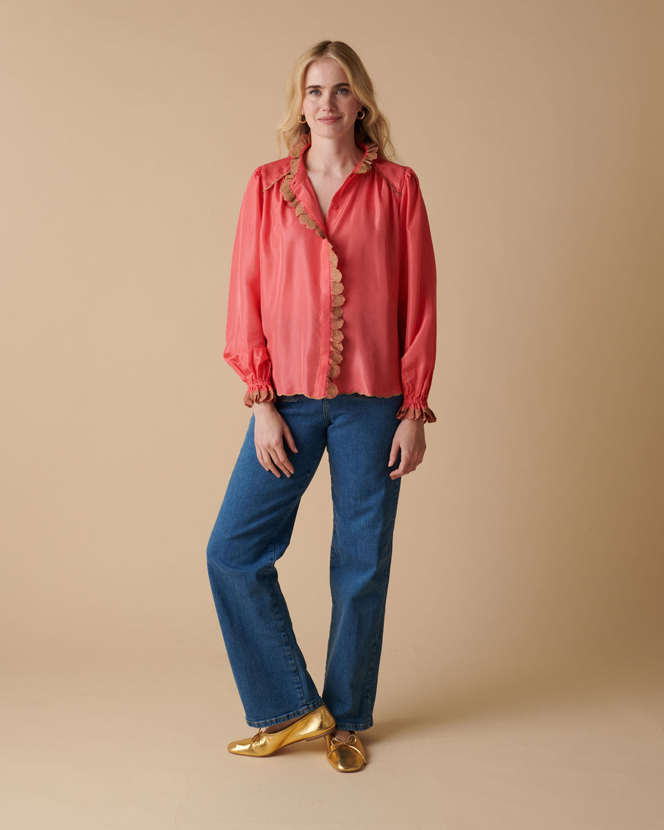 Cove Silk Embroidered Blouse
