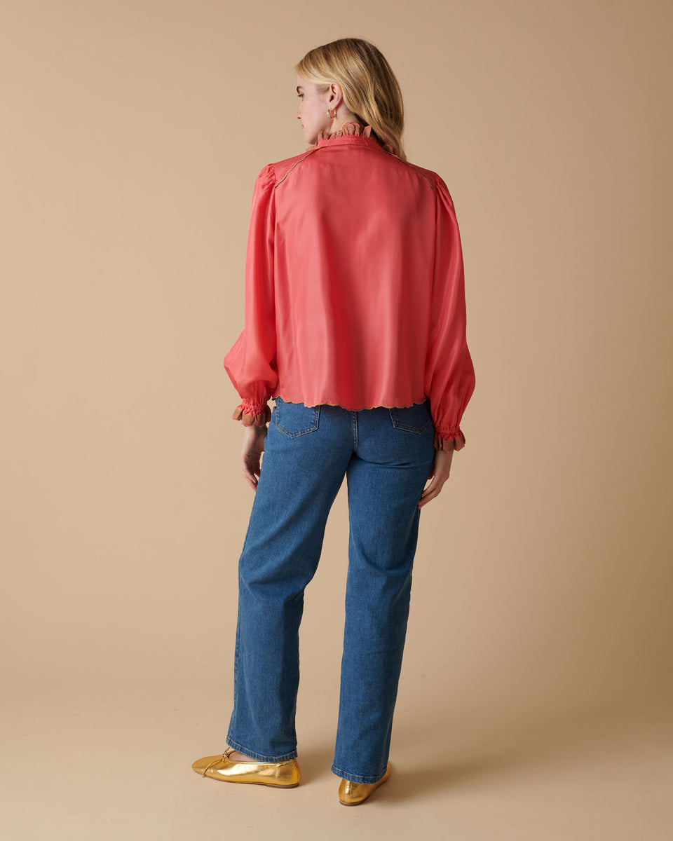 Cove Silk Embroidered Blouse
