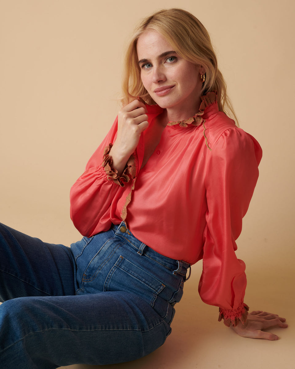 Cove Silk Embroidered Blouse